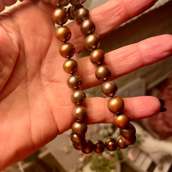 Authentic brown south sea pearl necklace - Picture 2 of 9
